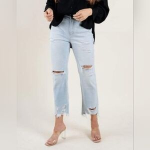 Garage Light Blue Distressed Jeans